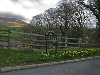 Barley signpost with water treatment works