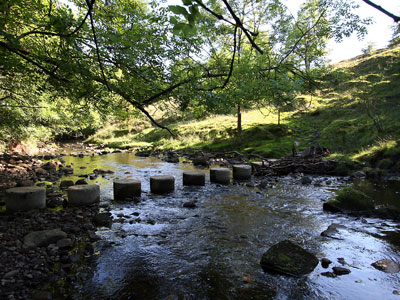 Stepping Stones over Pendle Water