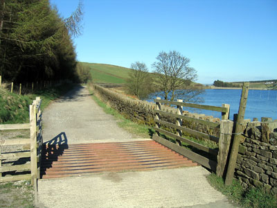 The track by the side of Lower Ogden Reservoir